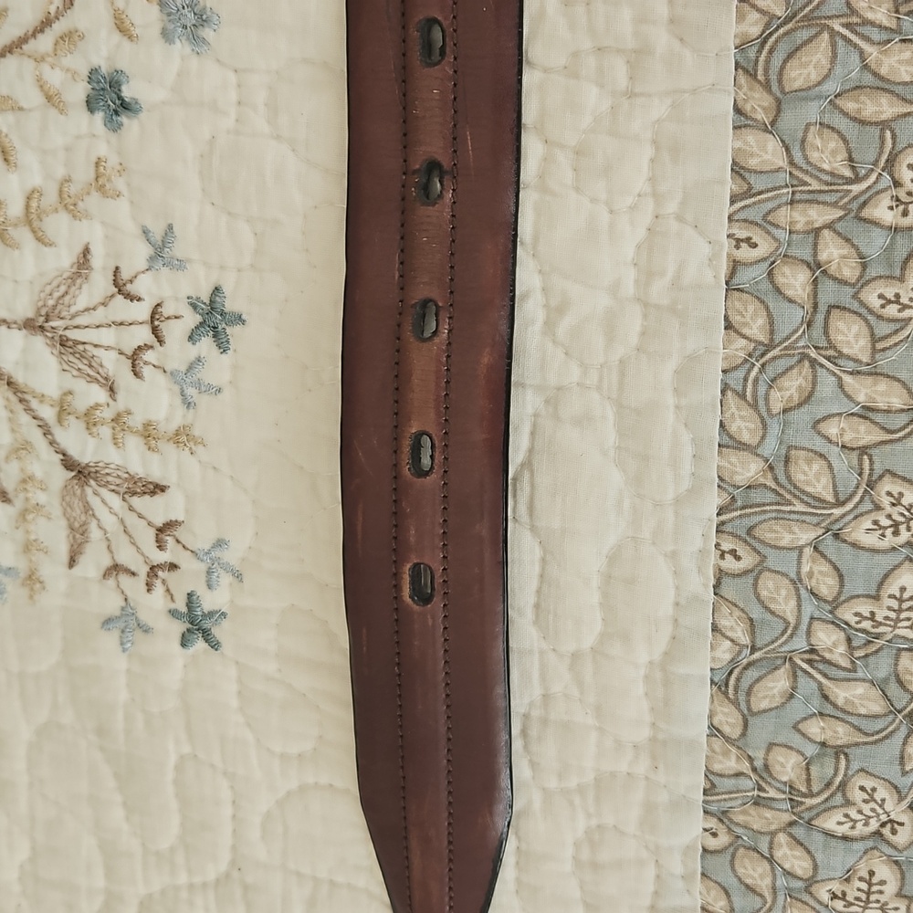 Genuine Leather Vintage Men's Brown Belt Size 36 - Picture 6 of 13